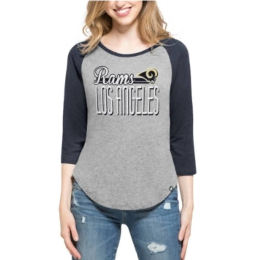 47 Brand Los Angeles Rams Raglan T-Shirt Small